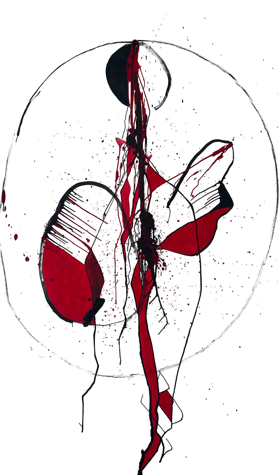 Being IV, 2025 - Acrylic on paper, 150 × 260 cm
